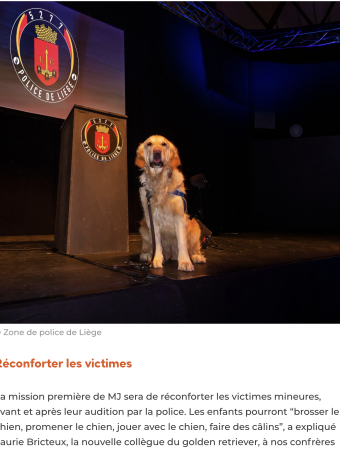 Flair : la nouvelle recrue de la police de Liège Flair : la nouvelle recrue de la police de Liège