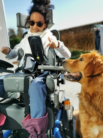 Chien pour personne à mobilité réduite